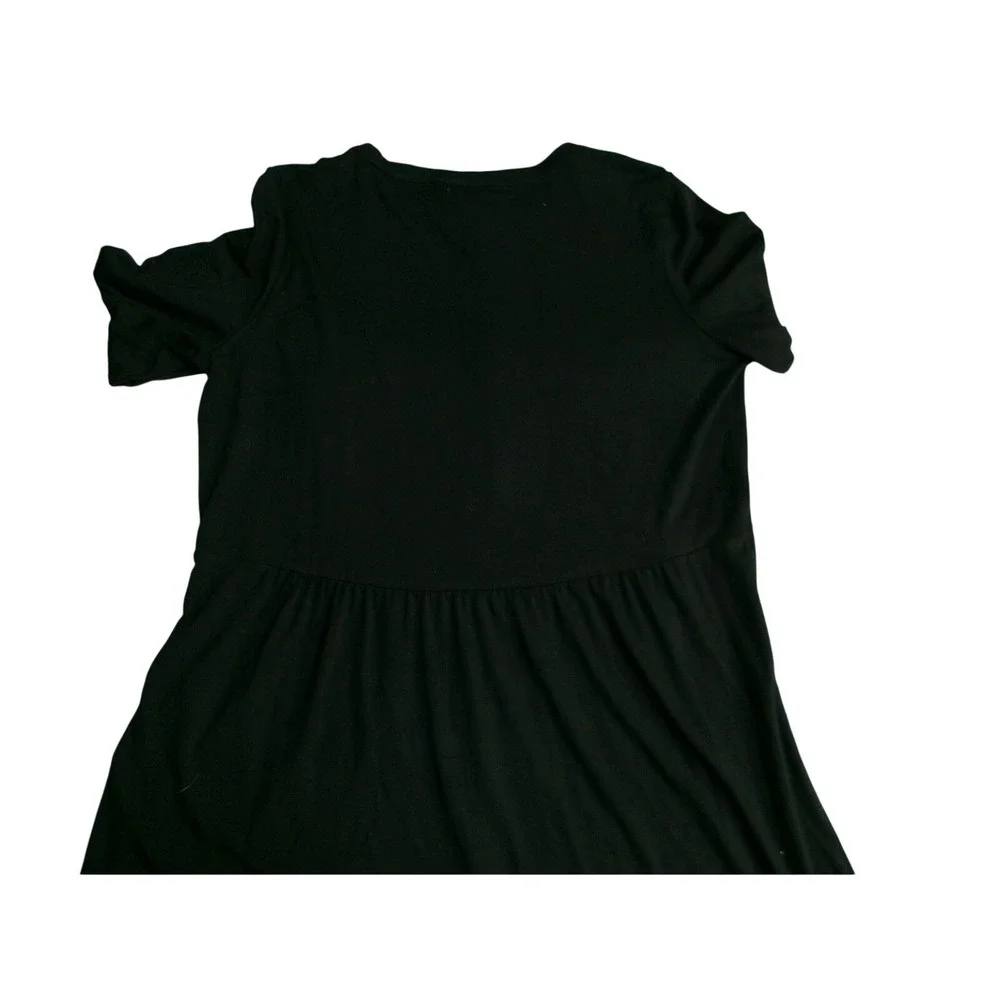 J. Jill Wearever Collection Black Button Down Stretch Tunic Midi Dress‎ Small